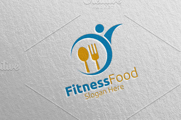 Fitness Food Logo for Restaurant 58 in Logo Templates - product preview 2