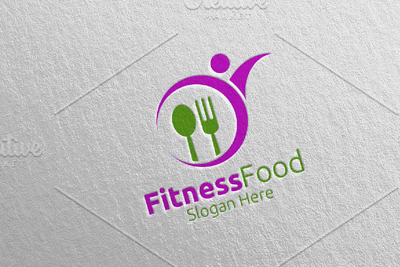 Fitness Food Logo for Restaurant 58 in Logo Templates - product preview 3