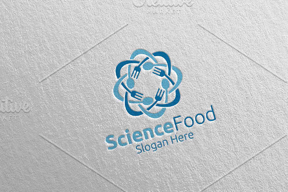 Science Food Logo for Restaurant 59 in Logo Templates - product preview 3
