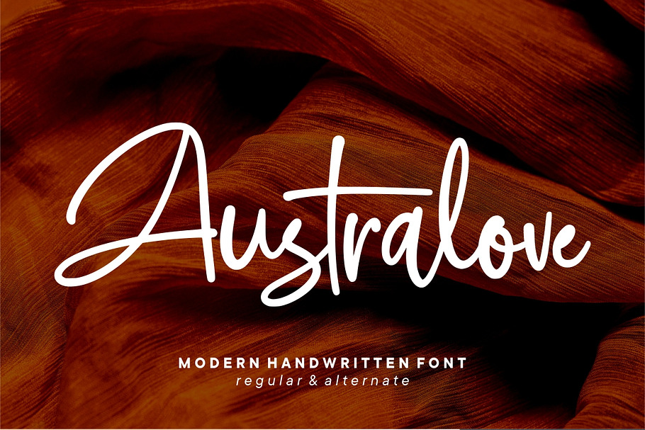 Australove - Modern Handwritten in Script Fonts - product preview 8