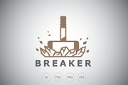 Breaker Hammer Logo Template
