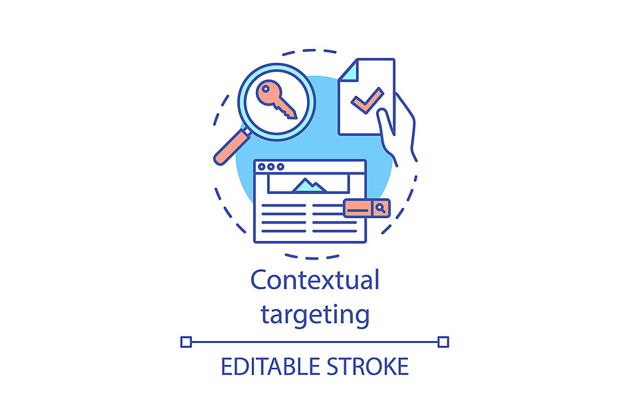 Contextual targeting concept icon in Icons - product preview 8