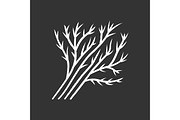 Dill leaves chalk icon