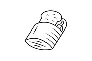 Reusable sandwich bag linear icon