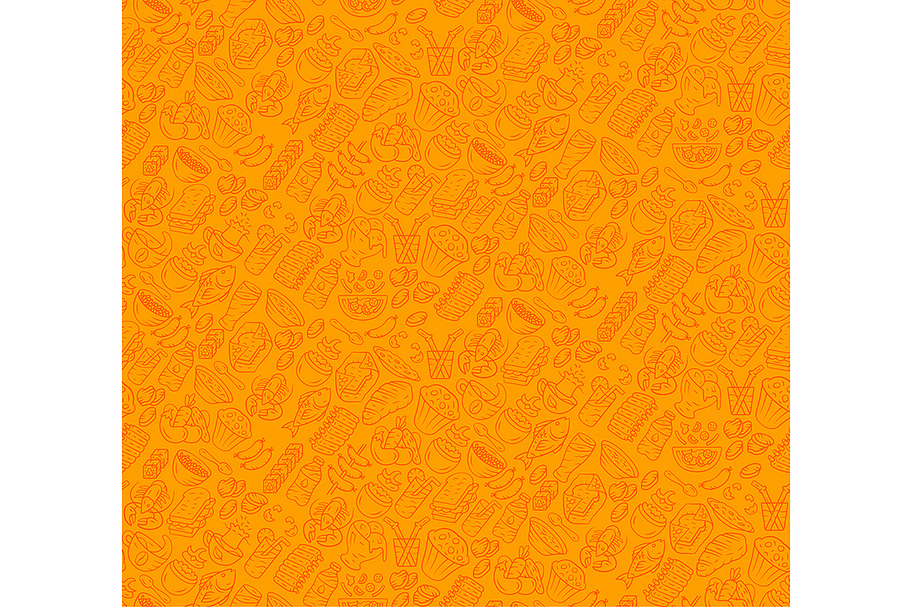 Food vector seamless pattern in Textures - product preview 8