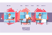 Massage salon website, healthcare