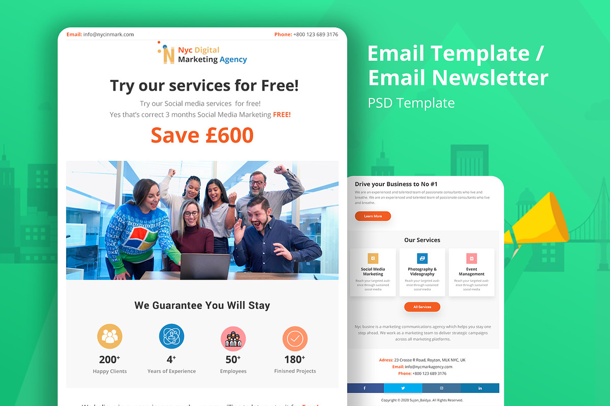 Email/ Newsletter template in Email Templates - product preview 8