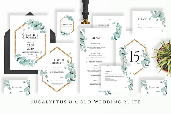Eucalyptus & Gold Wedding Suite
