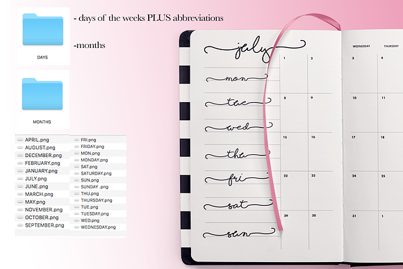 Printable Script Planner stickers in Icons - product preview 3