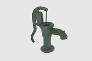Old Green Hand Water Pump