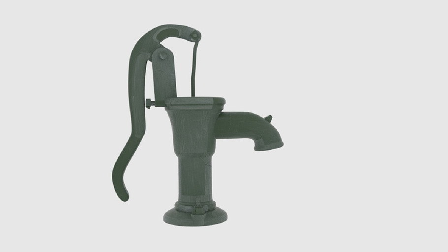 Old Green Hand Water Pump in Tools - product preview 3
