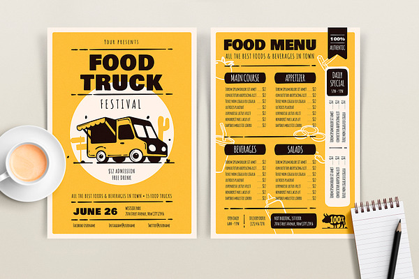 Food Truck Festival – Menu Template
