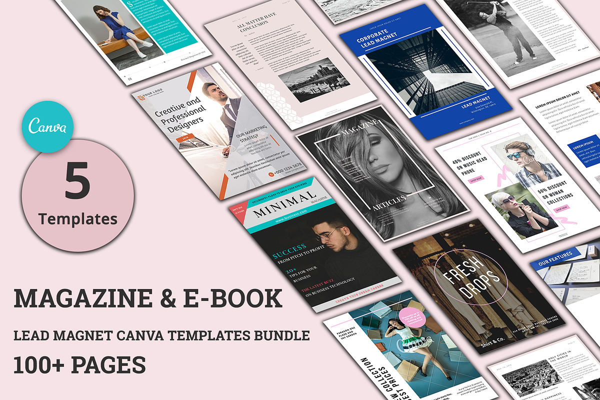 5 Magazine & Ebook Canva Bundle in Magazine Templates - product preview 8