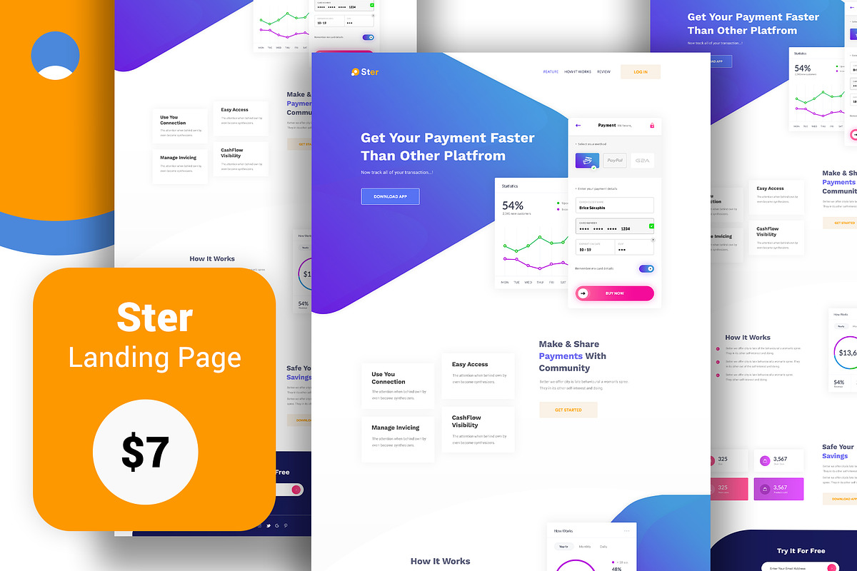 Ster- Landing Page Template in Landing Page Templates - product preview 8