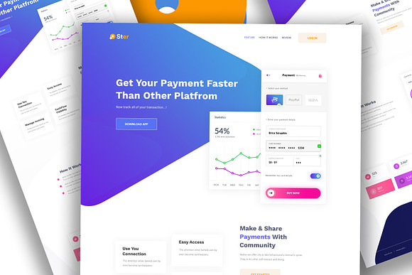 Ster- Landing Page Template in Landing Page Templates - product preview 1