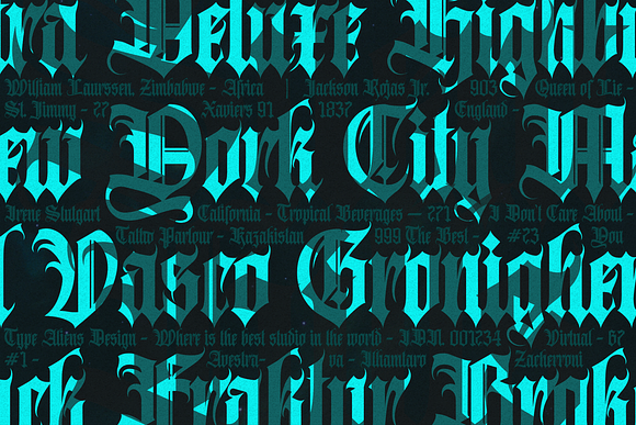 Avestrava Tattoo in Blackletter Fonts - product preview 5