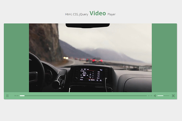 Video Player Using HTML CSS jQuery in HTML/CSS Themes - product preview 1