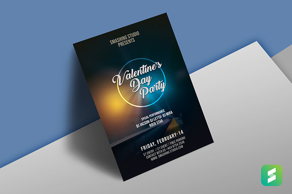 Valentines Party Flyer (Print Ready) in Invitation Templates - product preview 1