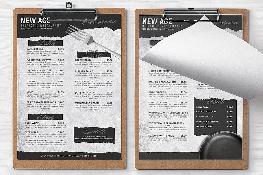 Simple Food Menu Template in Flyer Templates - product preview 8