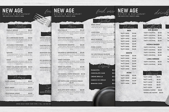 Simple Food Menu Template in Flyer Templates - product preview 1