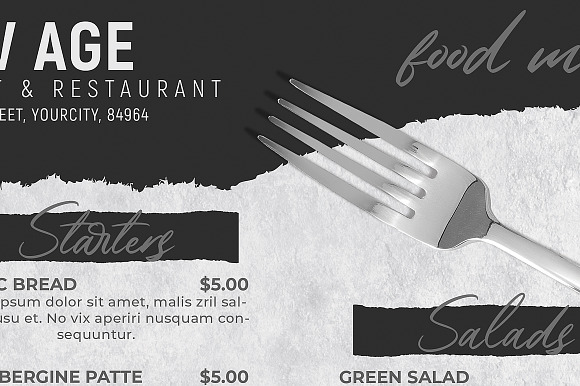 Simple Food Menu Template in Flyer Templates - product preview 2