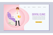 Dental office web vector template