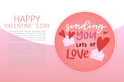 Happy Valentines Day lettering with