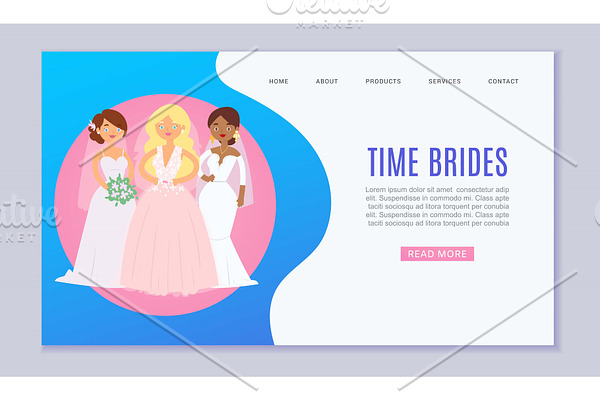 Wedding planning vector website