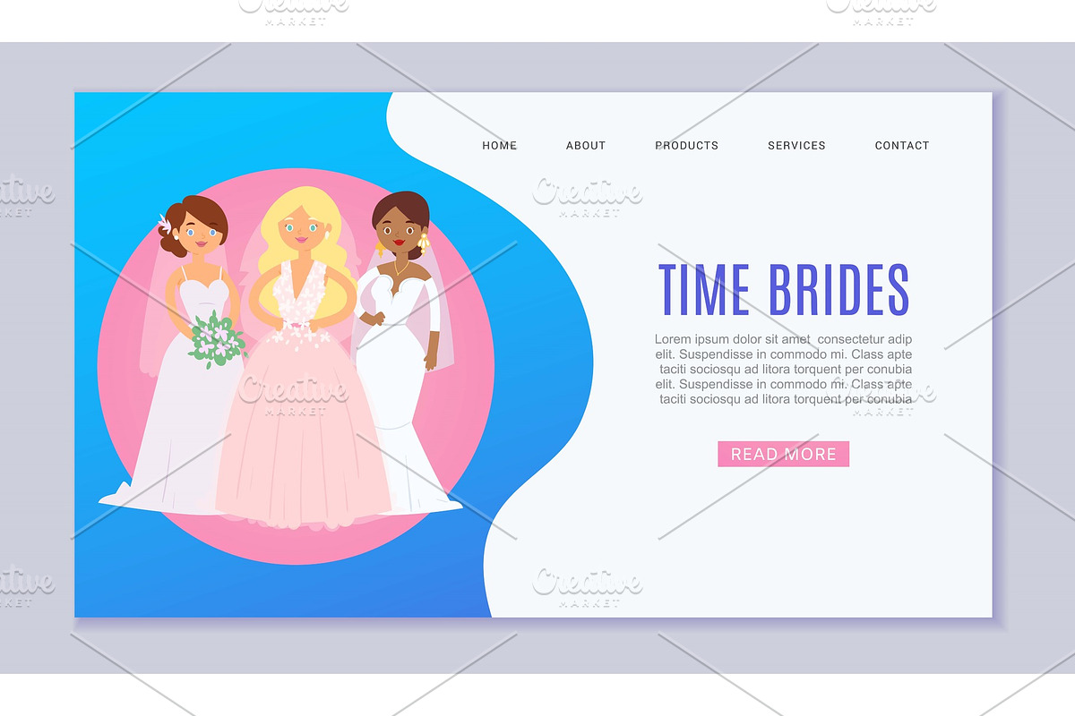 Wedding planning vector website in Illustrations - product preview 8