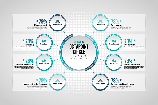 Octa-Point Circle Infographic