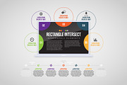 Laptop Circle Intersect Infographic