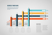 Business Tower Bars Infographic