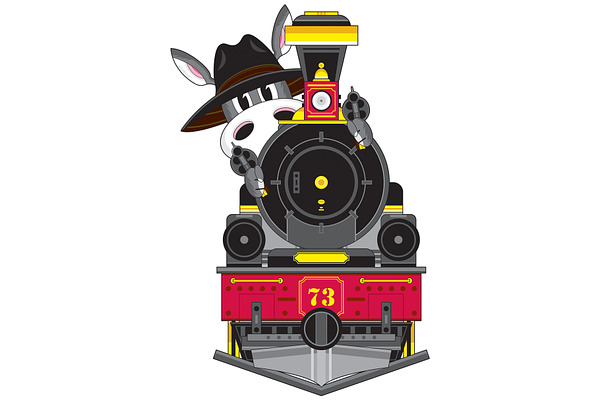 Donkey Cowboy Outlaw & Train