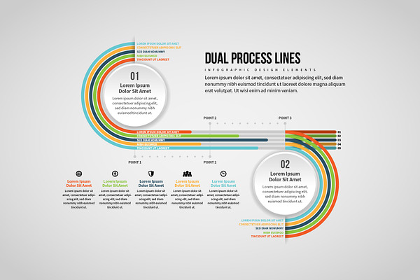Dual Process Lines Infographic