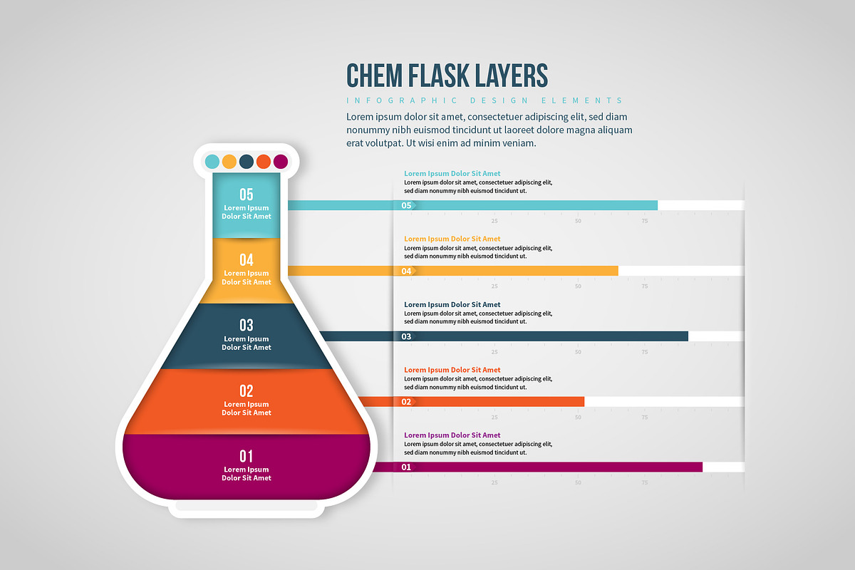 Chem Flask Layers Infographic in Web Elements - product preview 8