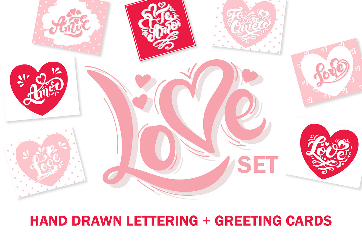 Love Set in Postcard Templates - product preview 8