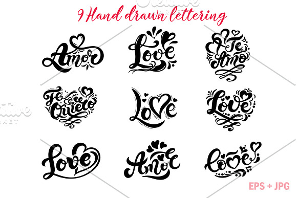 Love Set in Postcard Templates - product preview 5