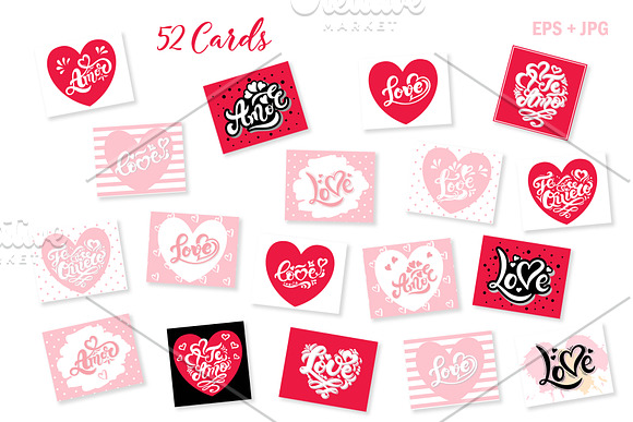 Love Set in Postcard Templates - product preview 6