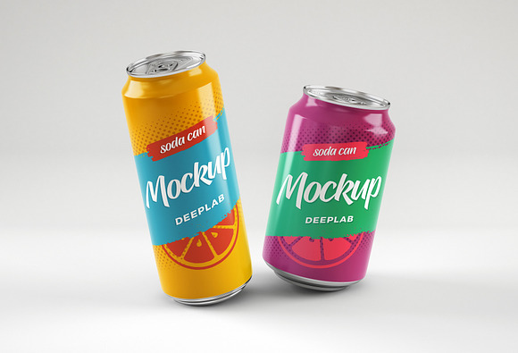 Soda Can Mockup Set in Product Mockups - product preview 1