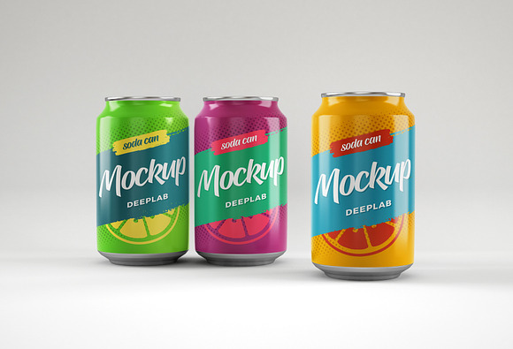 Soda Can Mockup Set in Product Mockups - product preview 2