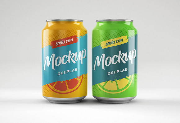 Soda Can Mockup Set in Product Mockups - product preview 9