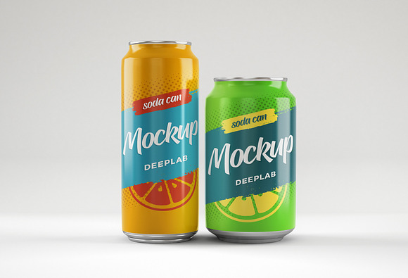 Soda Can Mockup Set in Product Mockups - product preview 10