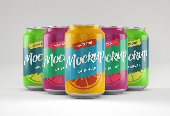 Soda Can Mockup Set in Product Mockups - product preview 11