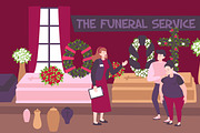 Funeral service banner