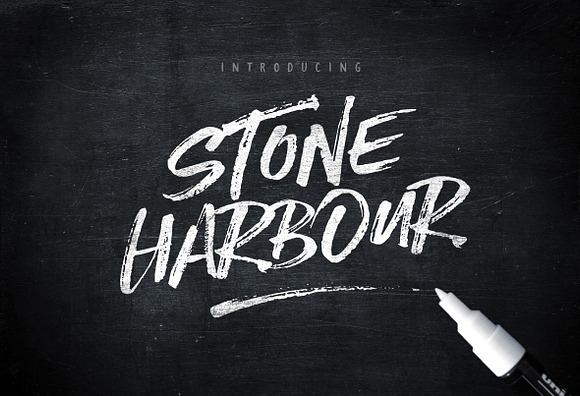 Stone Harbour Brush Font + Extras in Brush Fonts - product preview 2