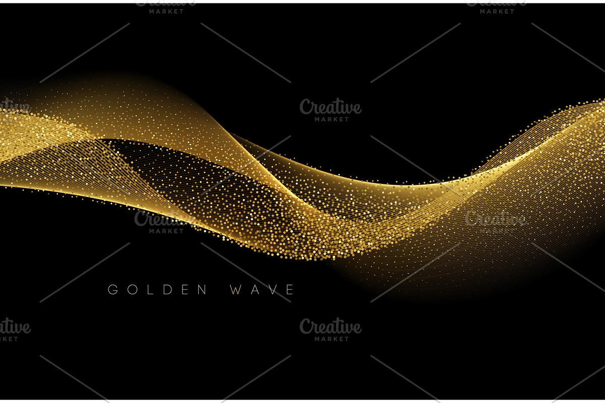 Abstract shiny color gold wave in Textures - product preview 8
