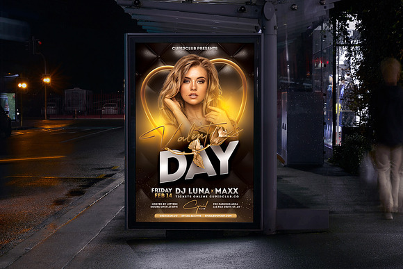 Black Gold Valentine Flyer in Flyer Templates - product preview 2