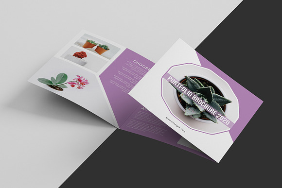 Portfolio Square Trifold in Brochure Templates - product preview 2