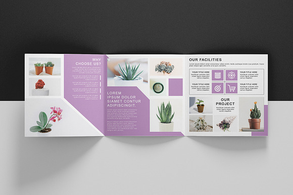 Portfolio Square Trifold in Brochure Templates - product preview 3
