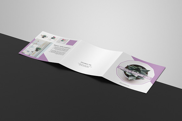 Portfolio Square Trifold in Brochure Templates - product preview 4